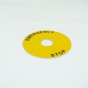 ALUMINUM 90mm EMERGENCY STOP ROUND PLATE
