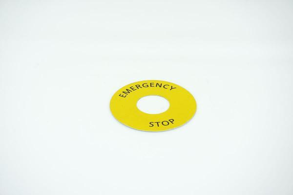 ALUMINUM 60mm EMERGENCY STOP ROUND PLATE