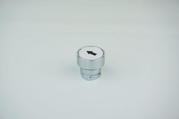 22mm BLACK ARROW ON WHITE BASE FLUSH MOMENTARY PUSH BUTTON