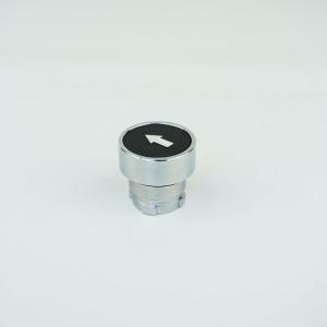 22mm WHITE ARROW ON BLACK BASE FLUSH MOMENTARY PUSH BUTTON