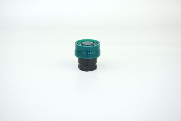 22mm GREEN BOOTED MOMENTARY PUSH BUTTON W/BLACK BEZEL - IP66