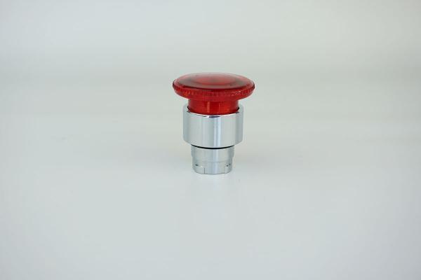 22mm ILLUMINATED RED 40mm MUSHROOM CAP MOMENTARY PUSH BUTTON - GOOD FOR INCANDESCENT, NEON AND LEDs