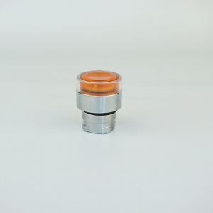 22mm ILLUMINATED AMBER FLUSH MOMENTARY PUSH BUTTON - GOOD FOR INCANDESCENT, NEON AND LEDs